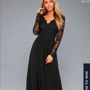 Lulus Black long sleeve dress